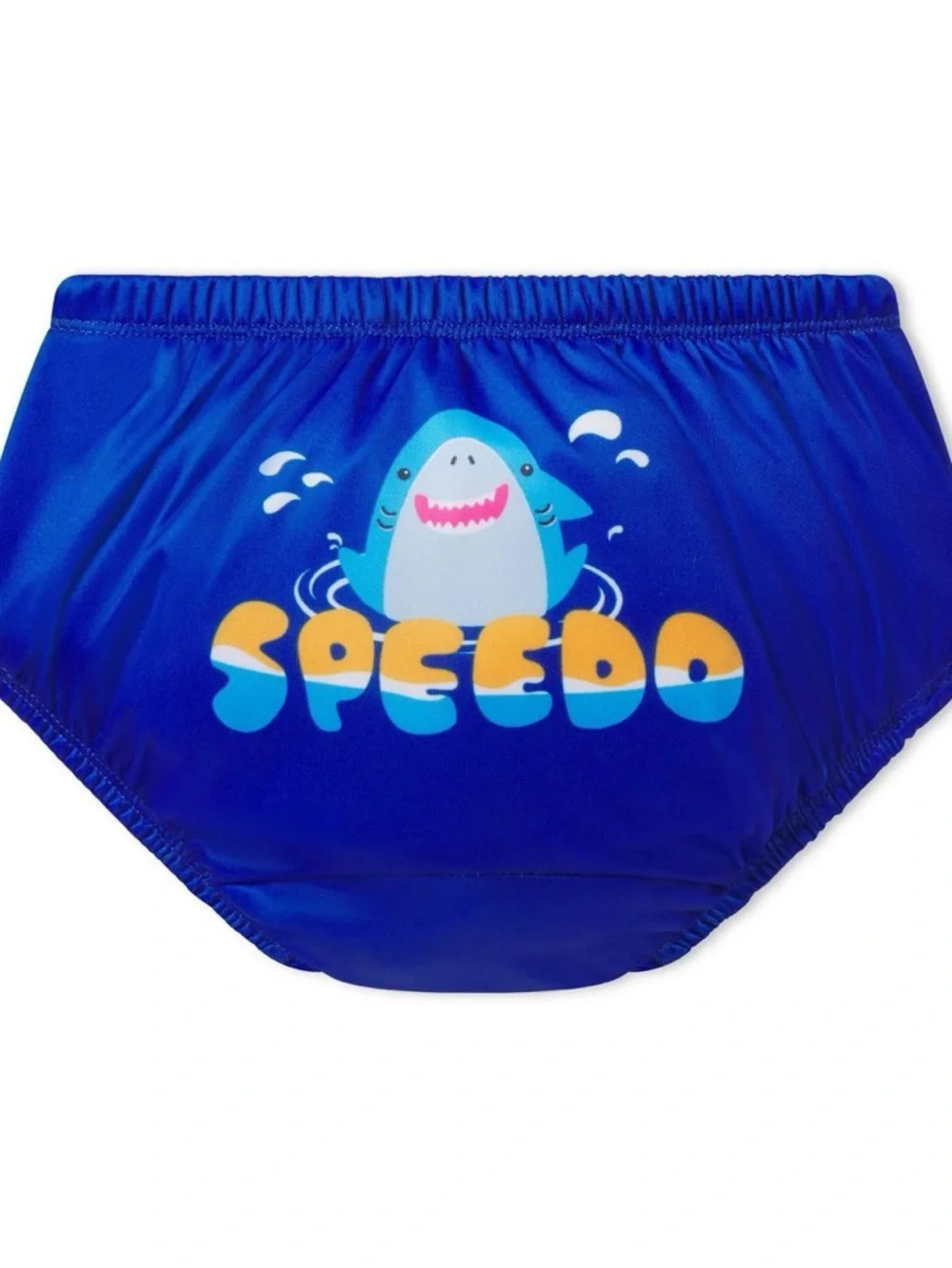 💚 Speedo Royal Blue Shark Logo Swim Diaper with snaps L 18 mo.
